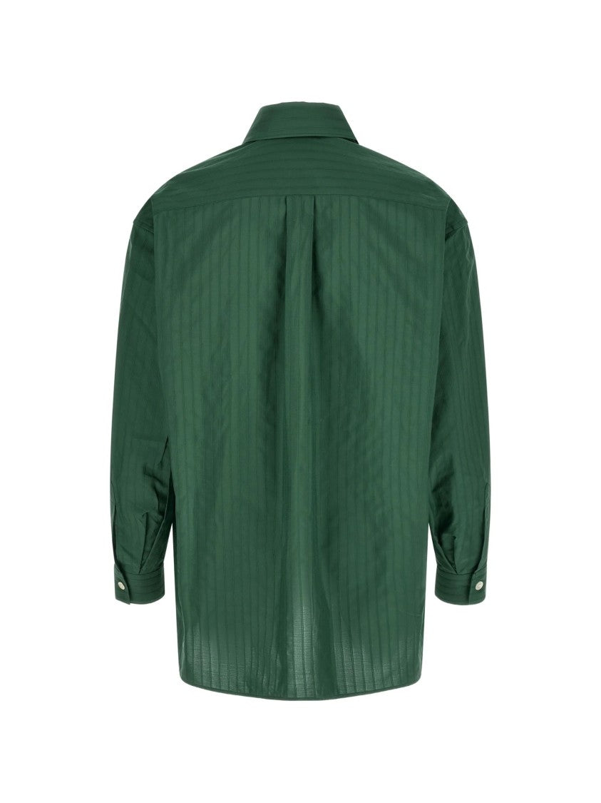 Namacheko Grinda Deep Green Striped Shirt