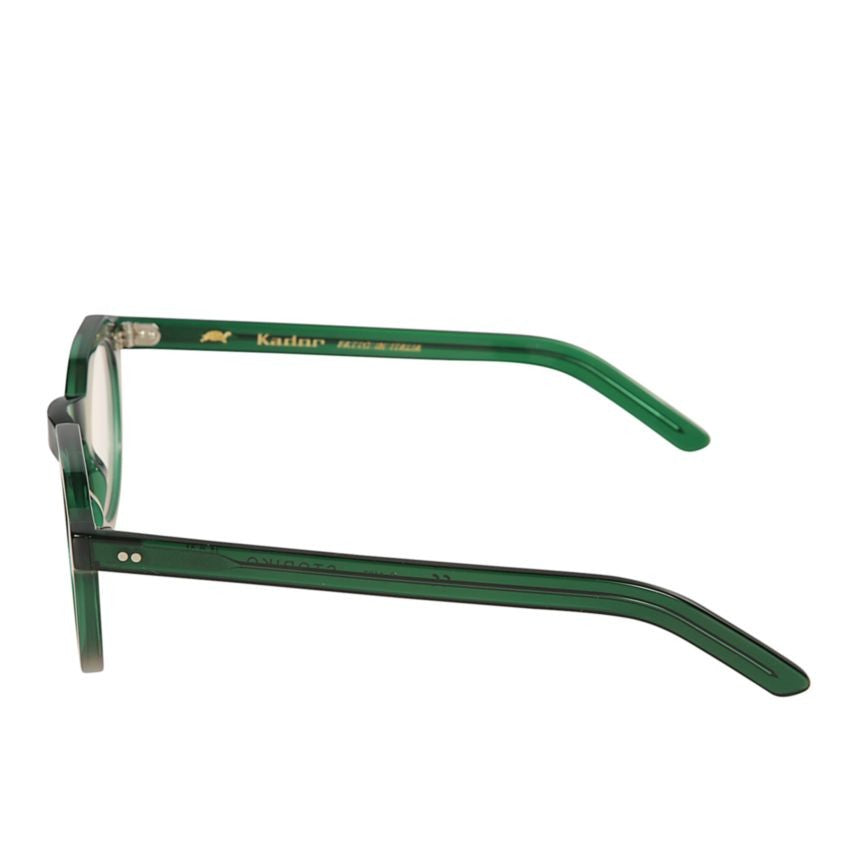 Kador Storiko Translucent Green Acetate Round Frame Sunglasses