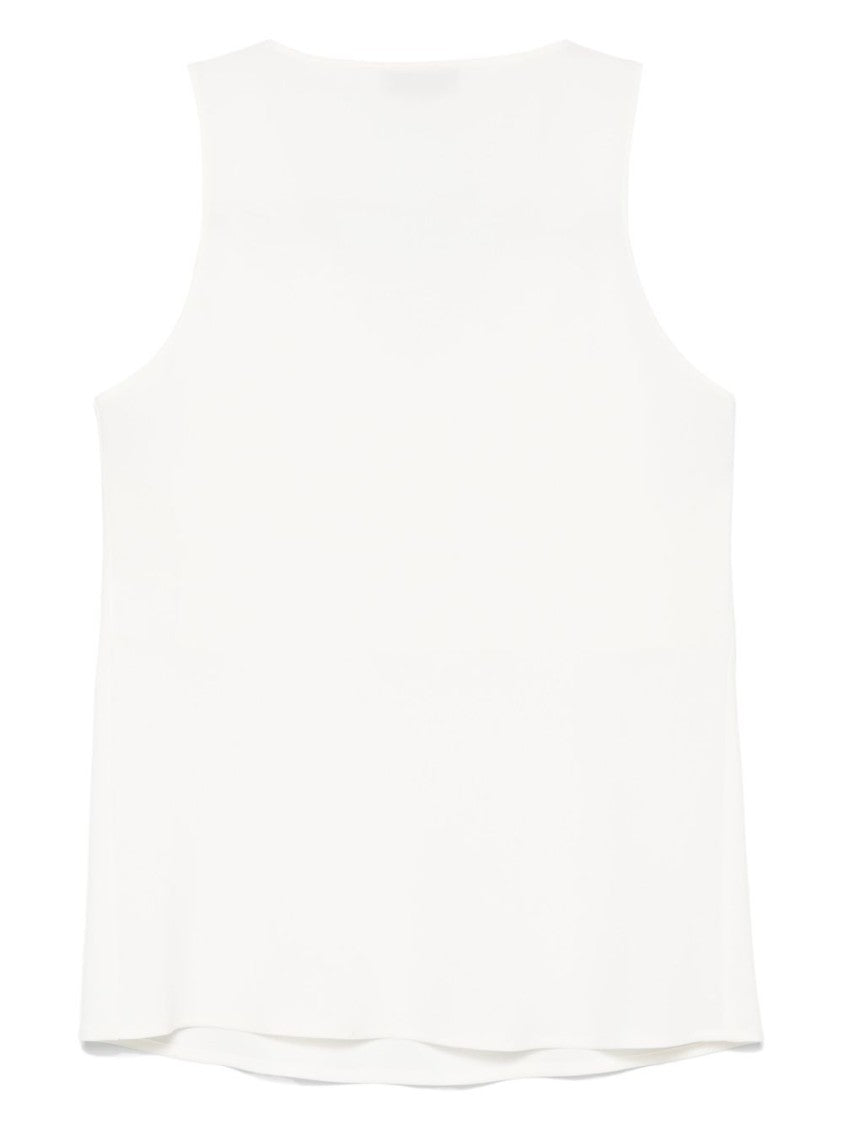 Alberto Biani Sleeveless V-Neck Top With Relaxed Fit