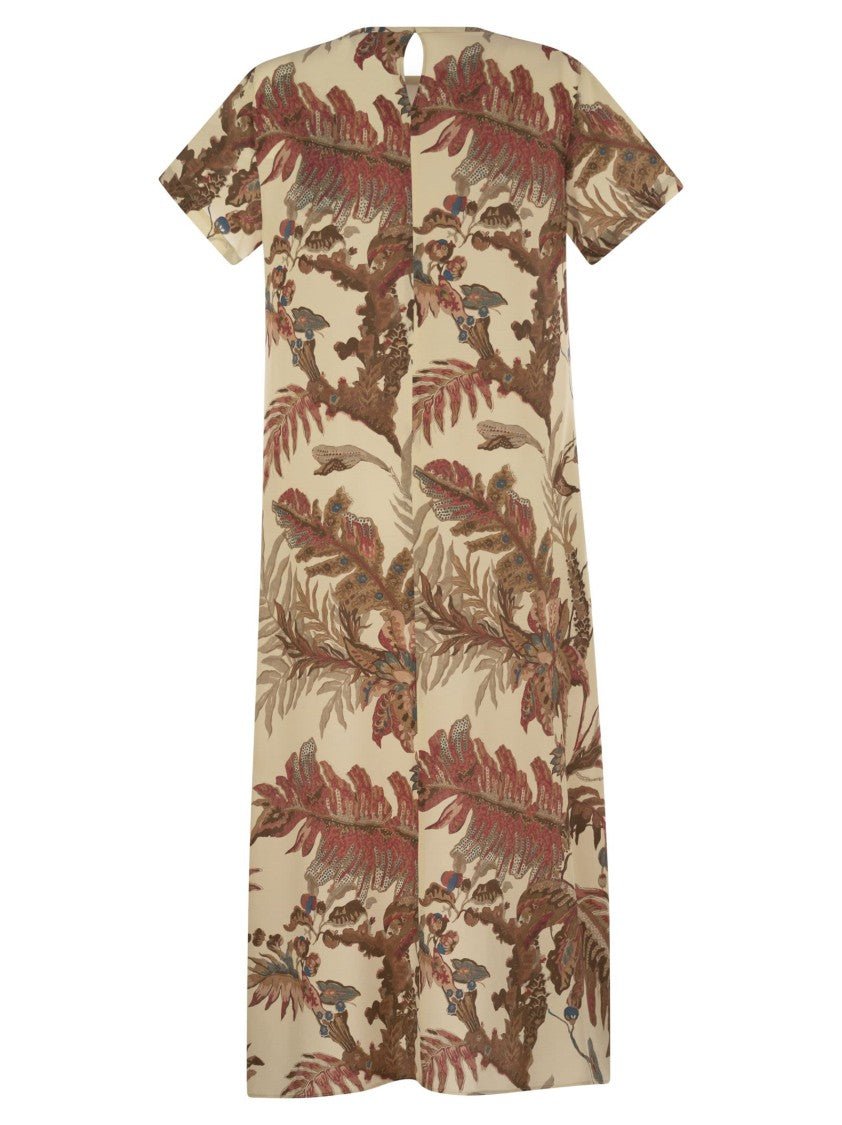 Max Mara Revere - Printed Silk T-Shirt Dress