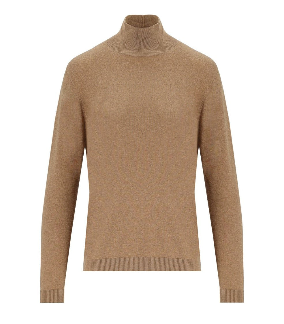 Max Mara Kiku Camel Turtleneck Sweater