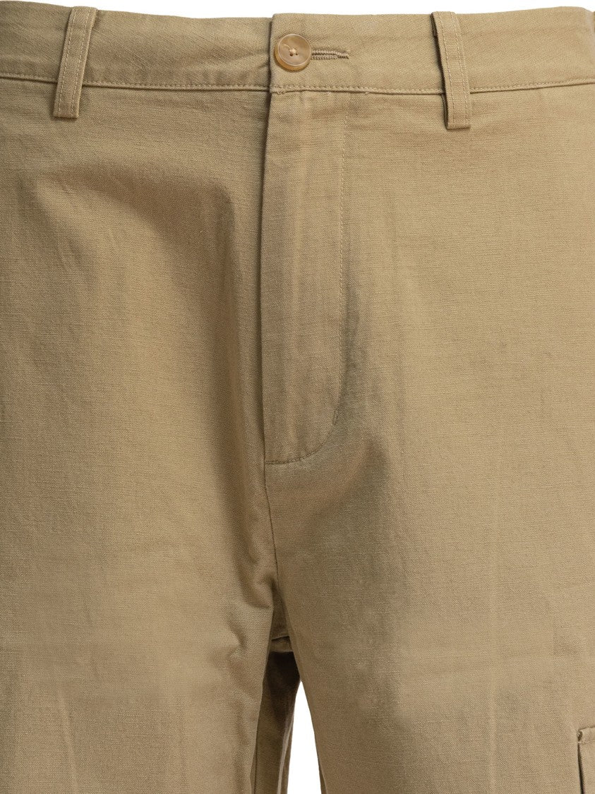 Vince Cotton And Linen Cargo Trousers