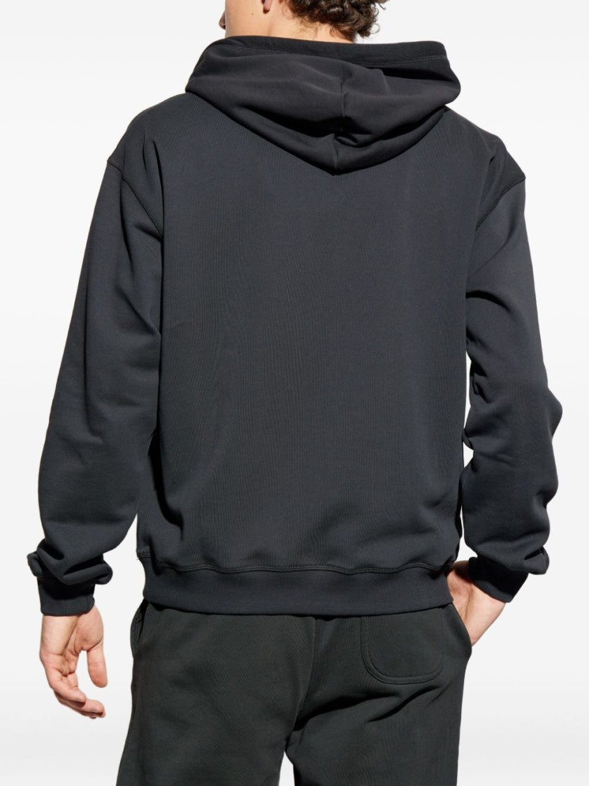 Diesel Black Logo Detail Pouch Pocket Hoodies