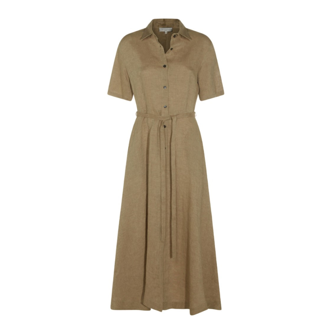 Antonelli Firenze Midi Dress With Button-Down Front And Self-Tie Belt