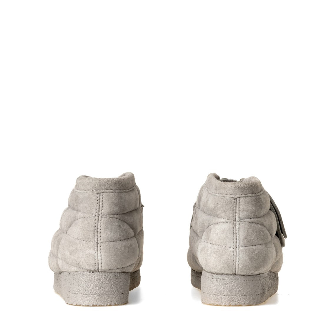 Clarks Quilted Grey Suede Sneakers With Adjustable Toggle Closure