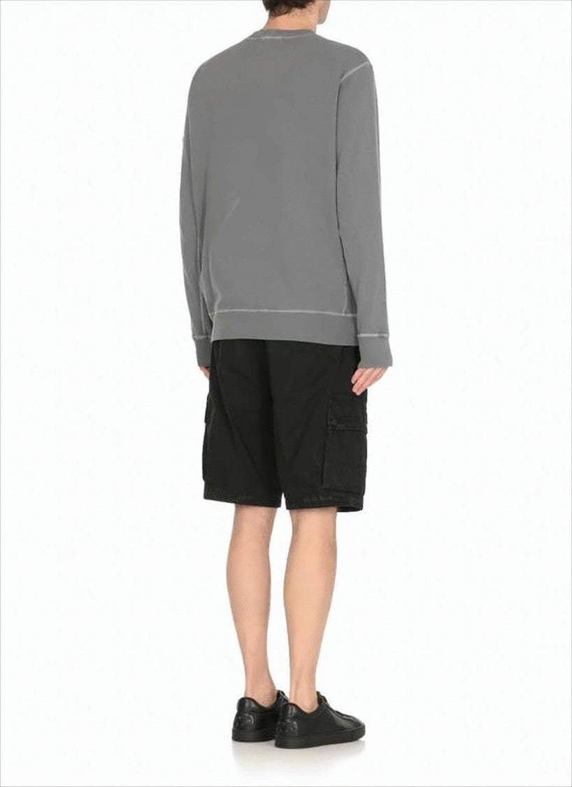 Stone Island Relaxed Fit Long Sleeve Sweatshirt With Compass Patch