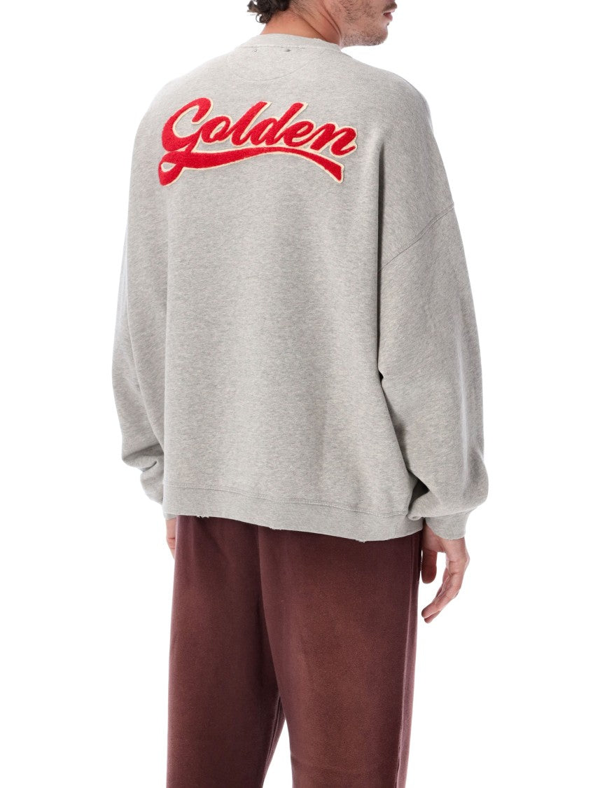 Golden Goose Casual Oversized Crewneck Sweatshirt With Bold Logo