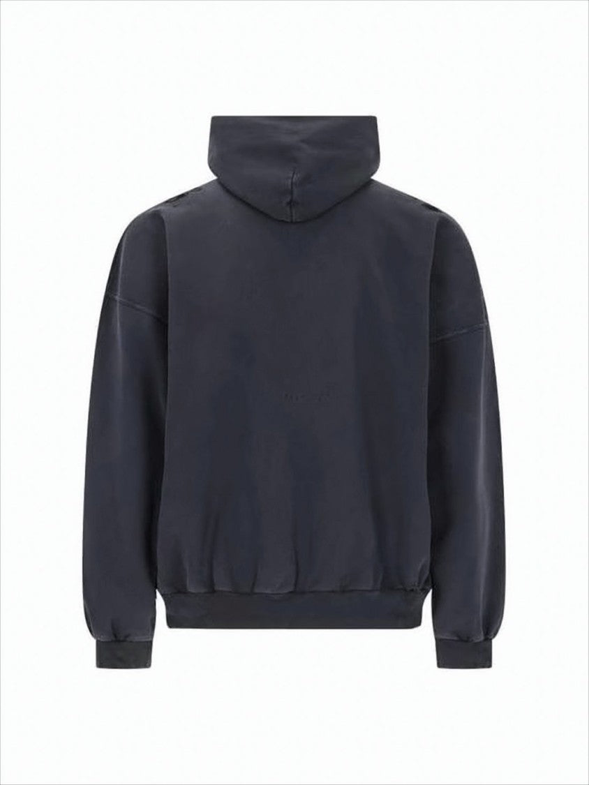 Balenciaga Relaxed-Fit Black Hoodie