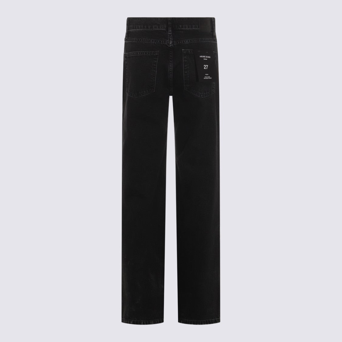 Anine Bing Straight-Leg High-Waist Jeans With Minimalist Design