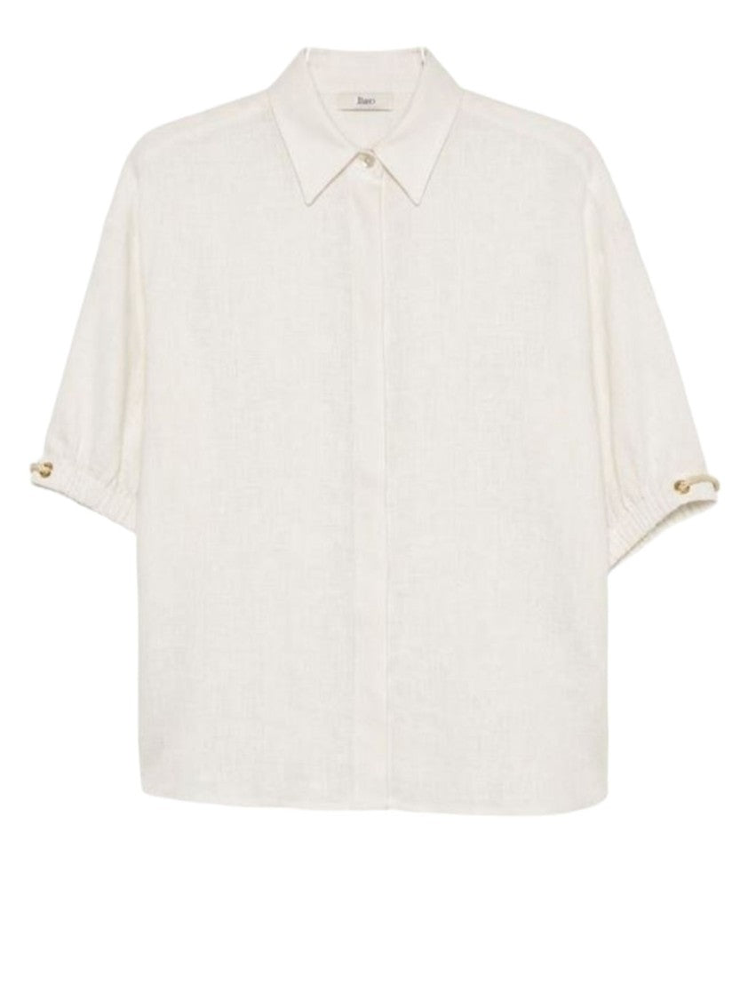 Herno Lightweight White Shirt With Classic Collar And Relaxed Fit