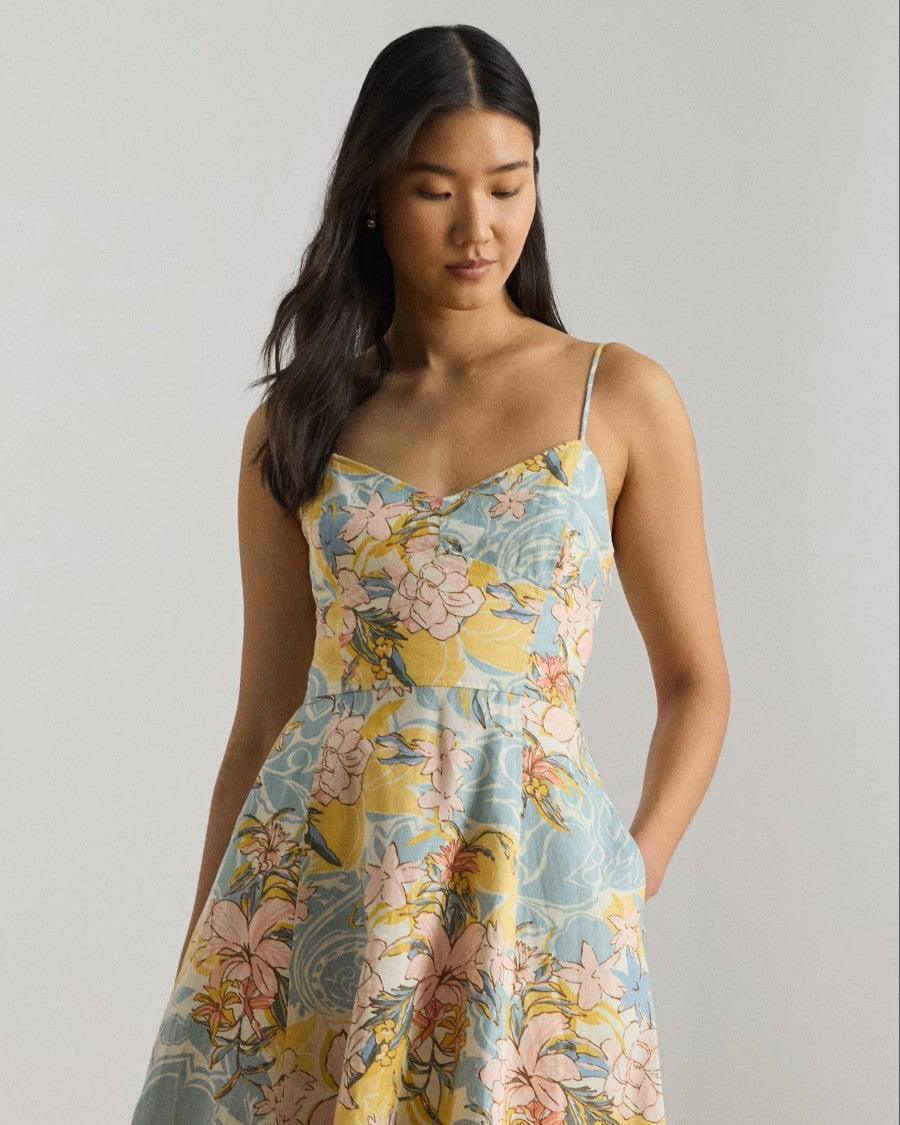 Lauren Ralph Lauren Floral Woven Classic Linen Dress