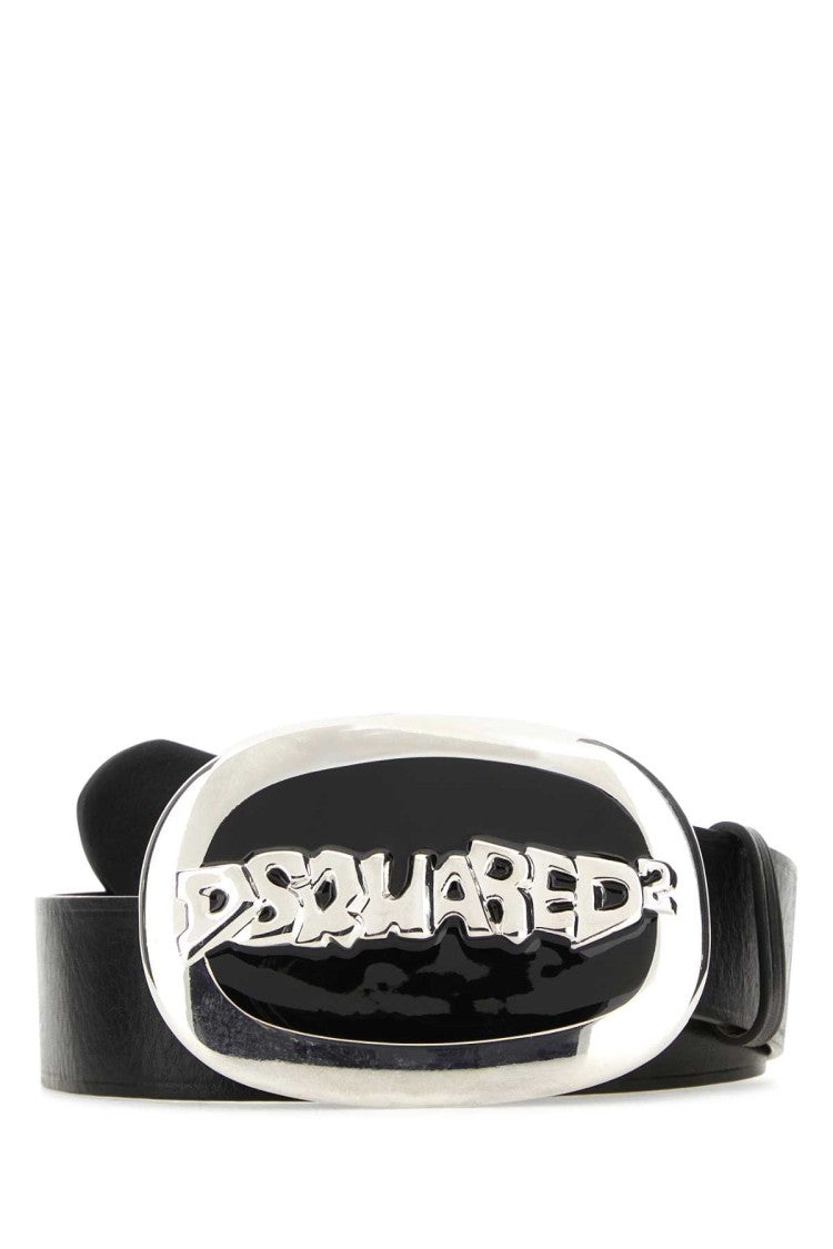 Dsquared2 Black Leather Belt