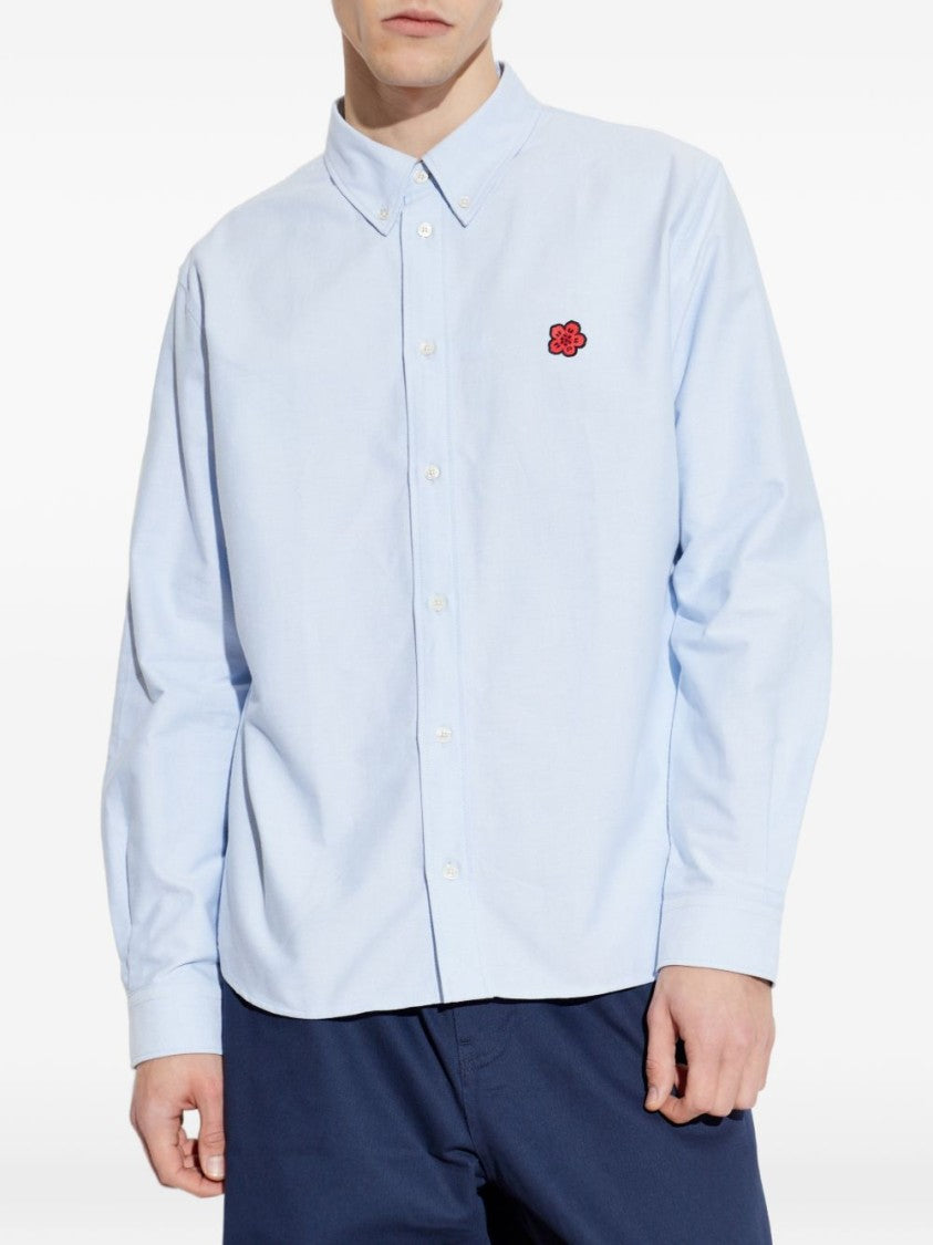 Kenzo Relaxed-Fit Blue Button-Down Shirt
