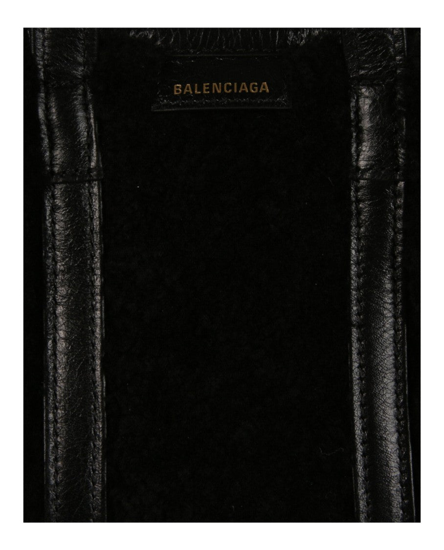 Balenciaga Barbes East West Shearling Shopper Bag