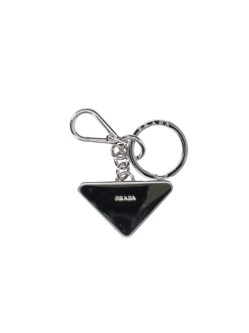 Prada Logo Keychain – Black