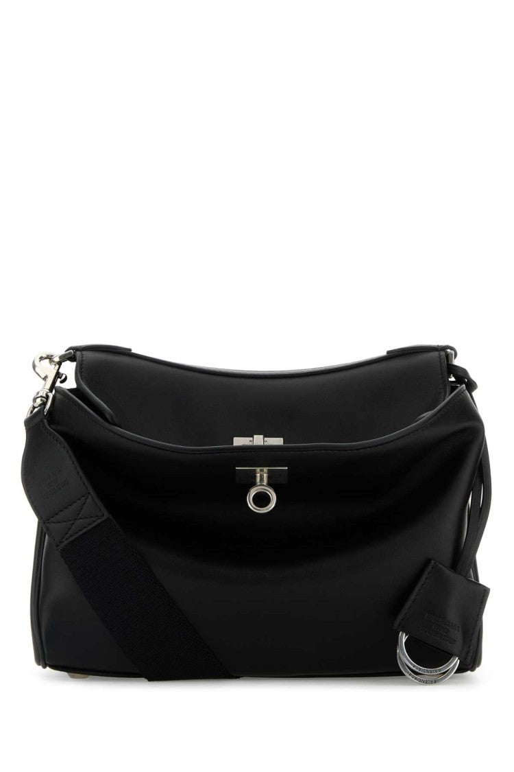 Balenciaga Black Leather Small Rodeo Messenger Crossbody Bag