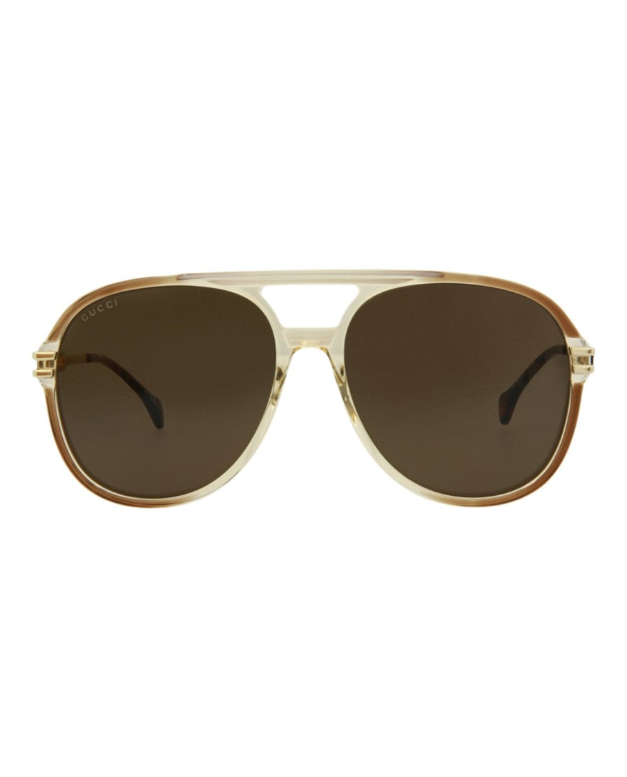 Gucci Aviator-Style Acetate Sunglasses