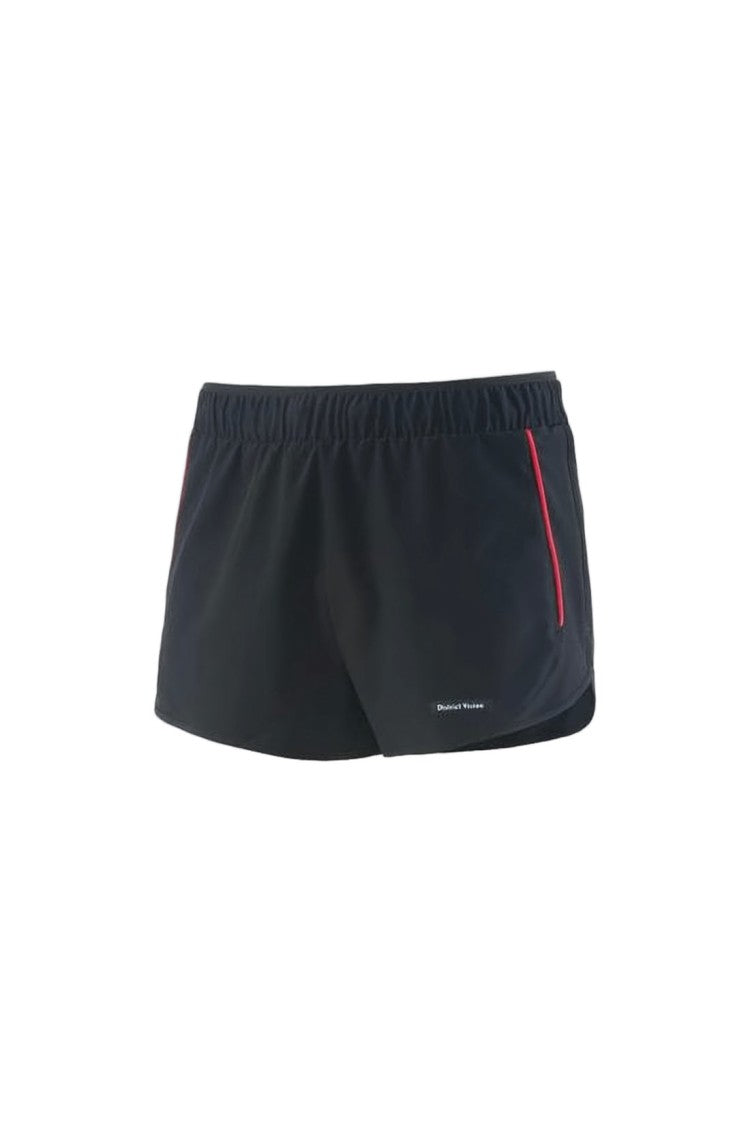District Vision Minimalist Black Active Shorts With Subtle Accents