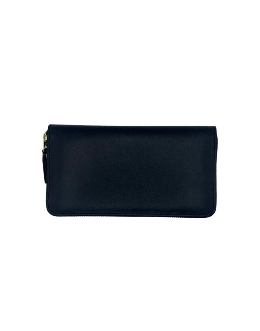Wallet Cdg Minimalist Black Leather Big Zip Wallet