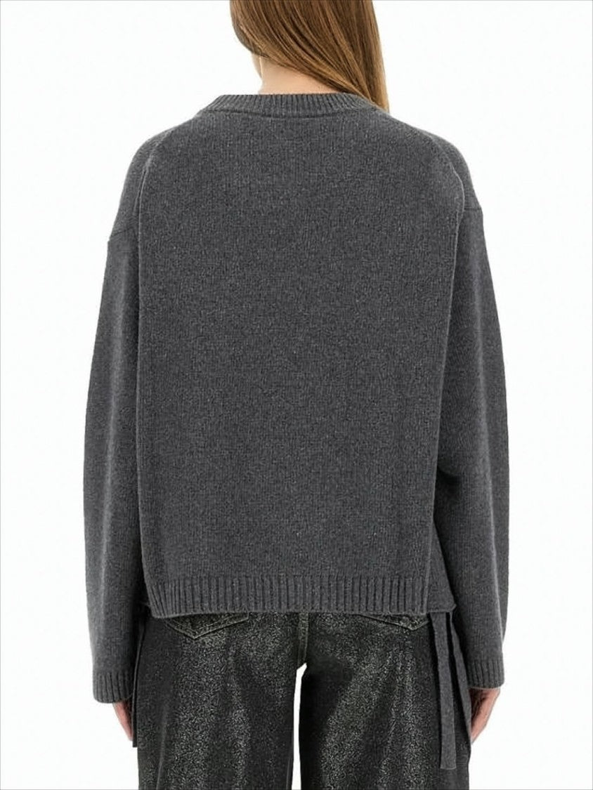 Ganni Loose-Fitting Long Sleeve Sweater With Textured Knit
