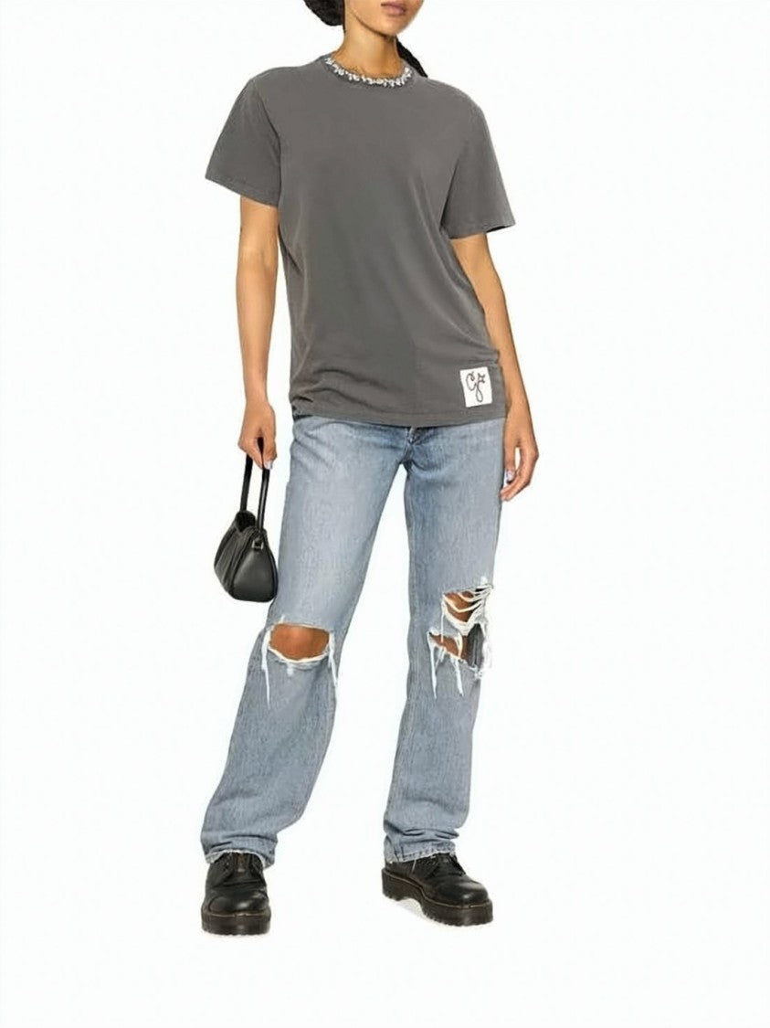Golden Goose Charcoal Grey Cotton T-Shirt