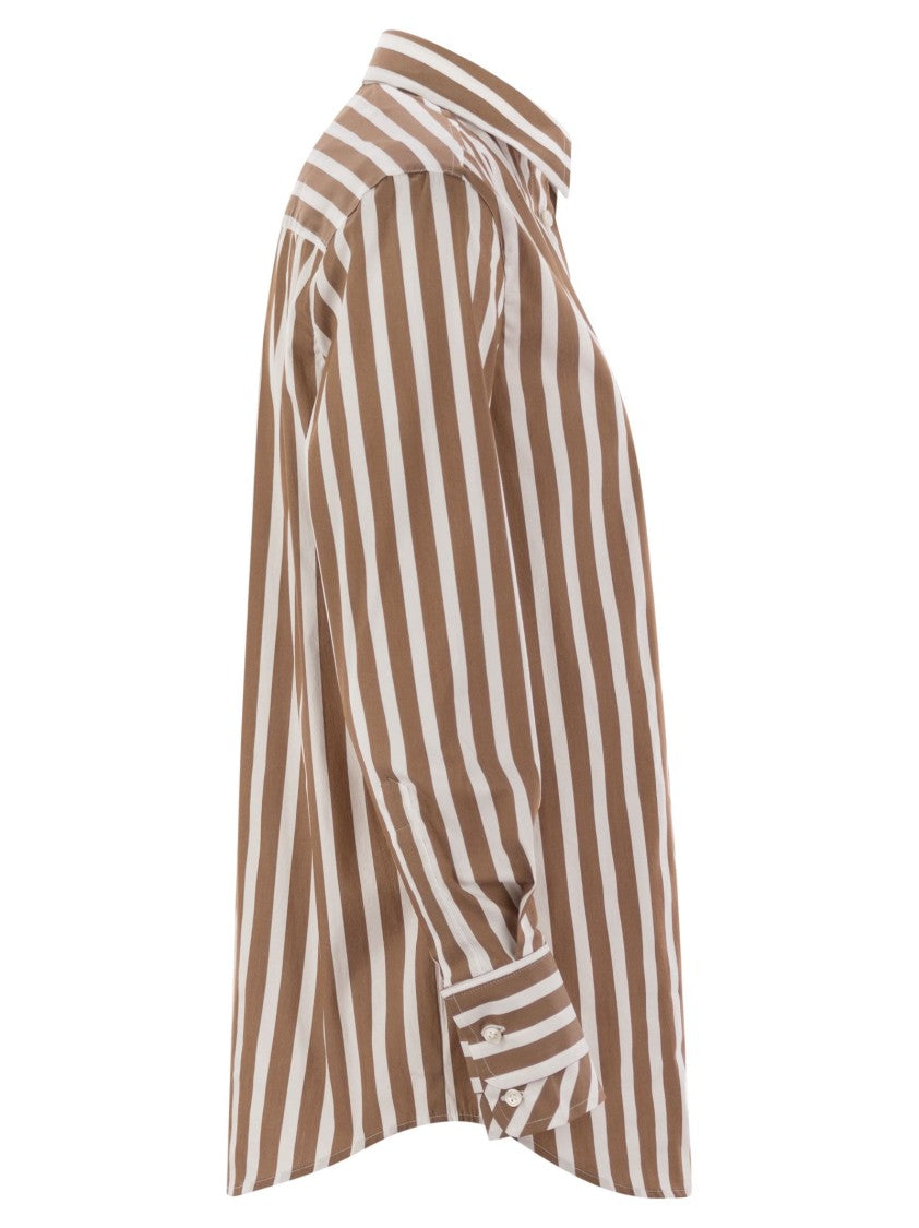 Fay Regular Striped Stretch Cotton Shirt