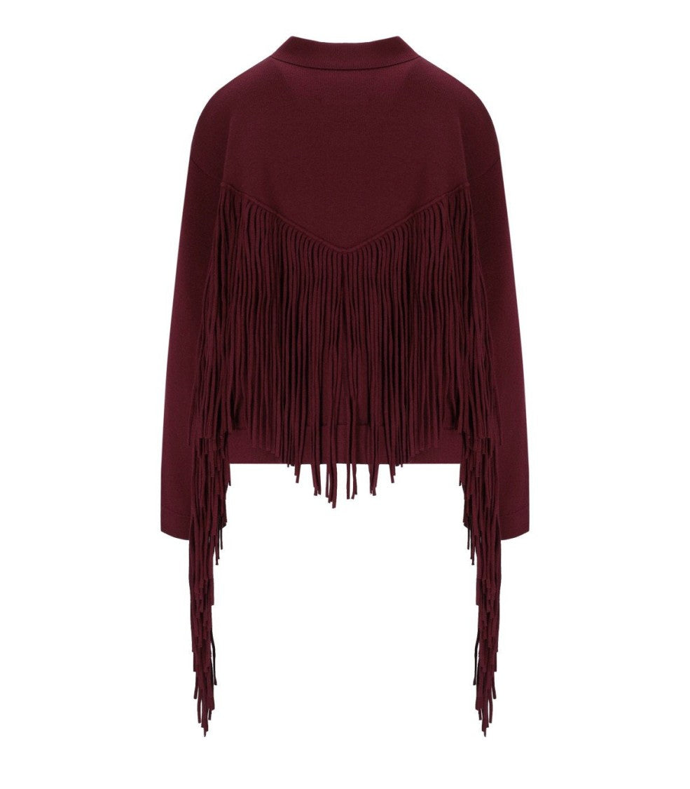 Essentiel Antwerp Istern Burgundy Cardigan