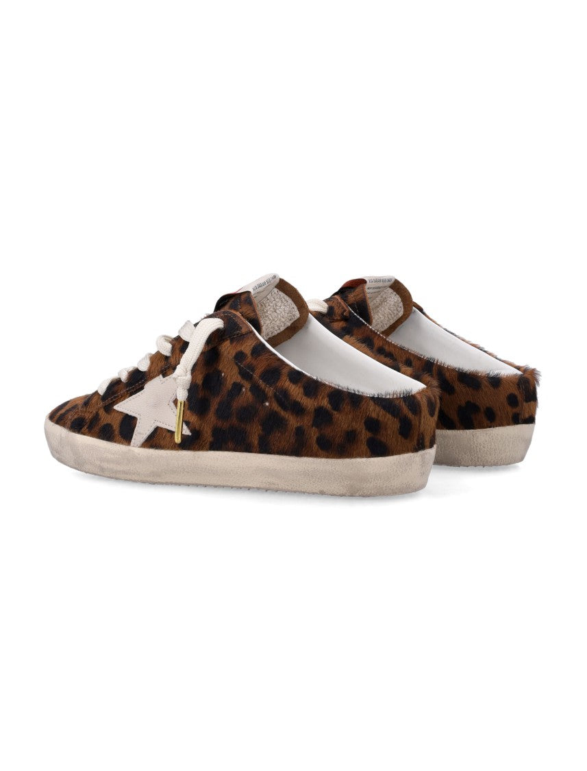 Golden Goose Leopard Print Slip-On Sabot Sneakers