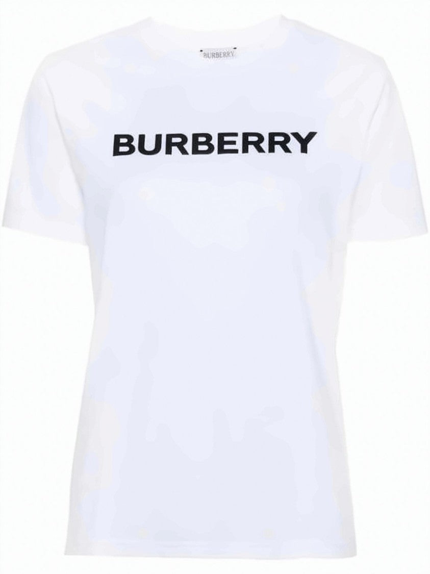Burberry Cotton T-Shirt With Bold Logo Print And Crew Neckline