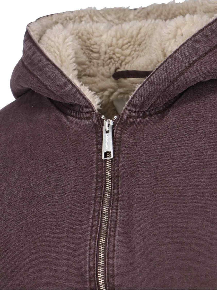 Carhartt Wip Purple Mitch Double-Zip Lambskin Lining Jacket