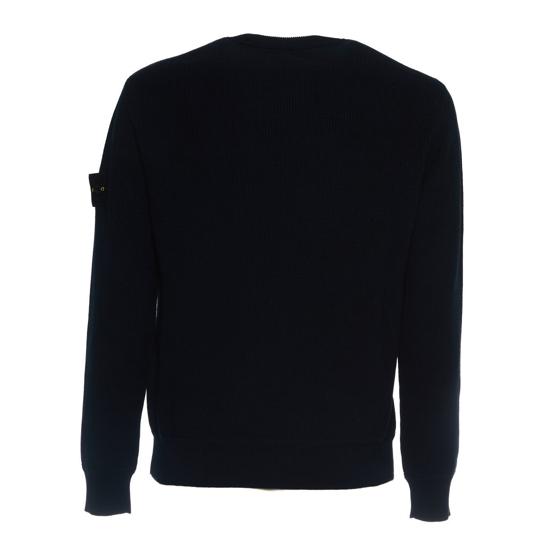 Stone Island Ribbed Organic Cotton Sweater With Brand Badge