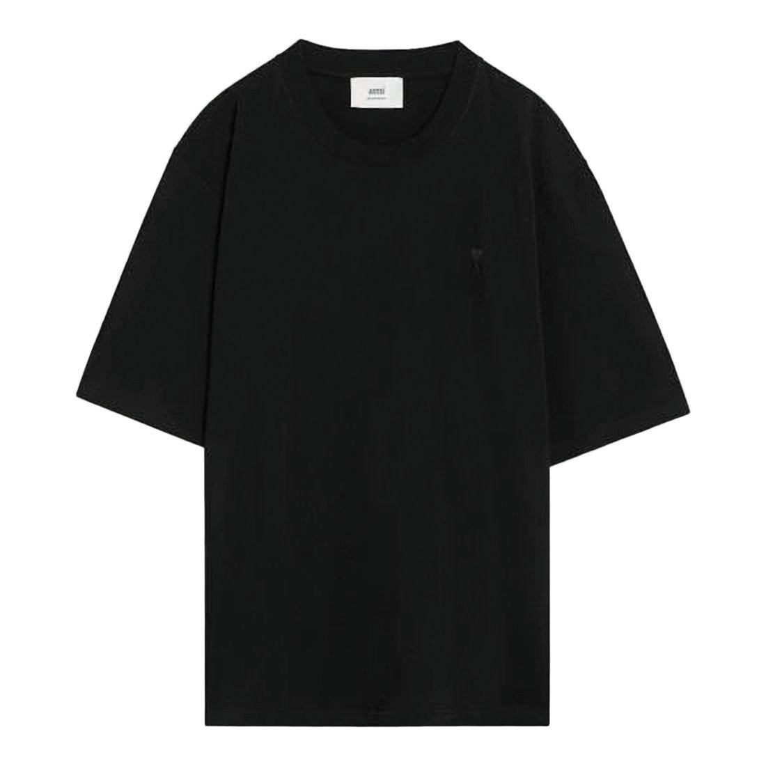 Ami Paris Short-Sleeve Minimalist Cotton T-Shirt