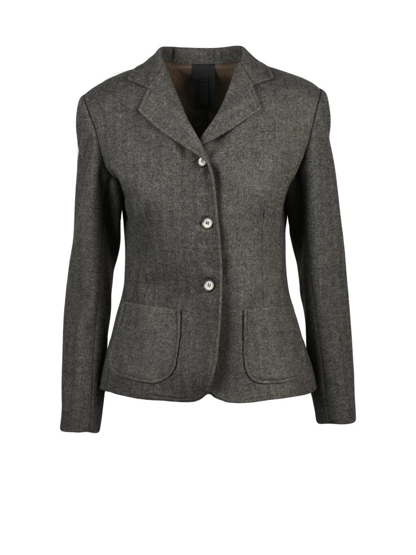 Black 961 Brown Polyester-Blend Jacket