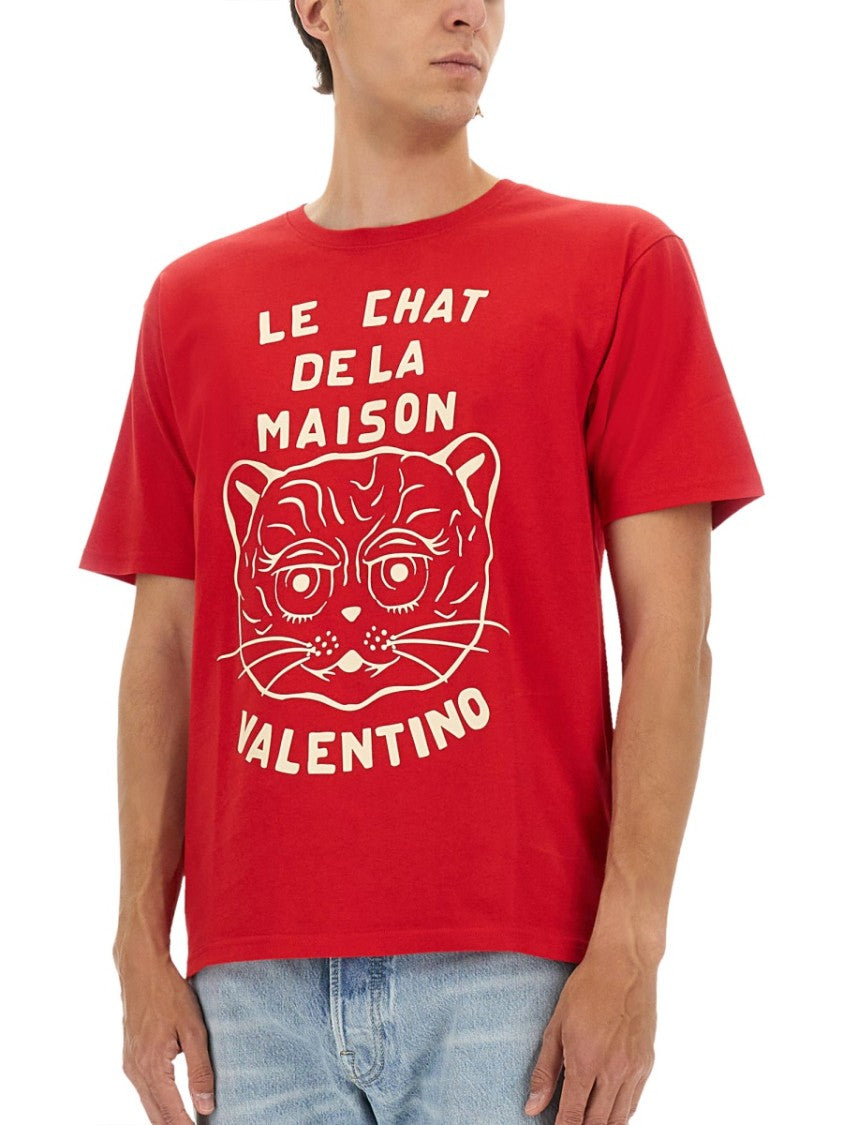 Valentino "Chat De La Maison" Print T-Shirt
