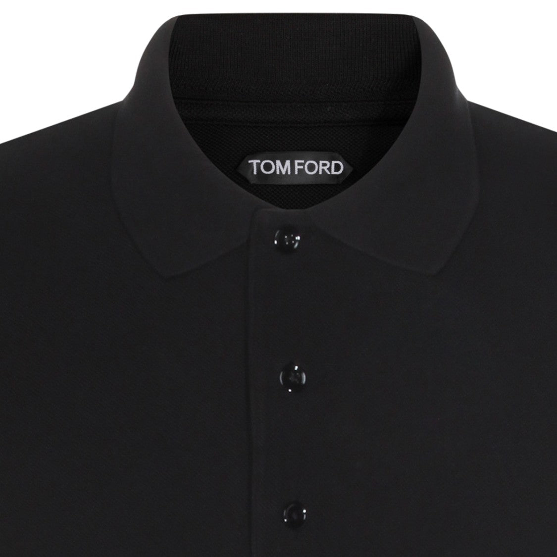 Tom Ford Timeless Black Cotton Polo Shirt