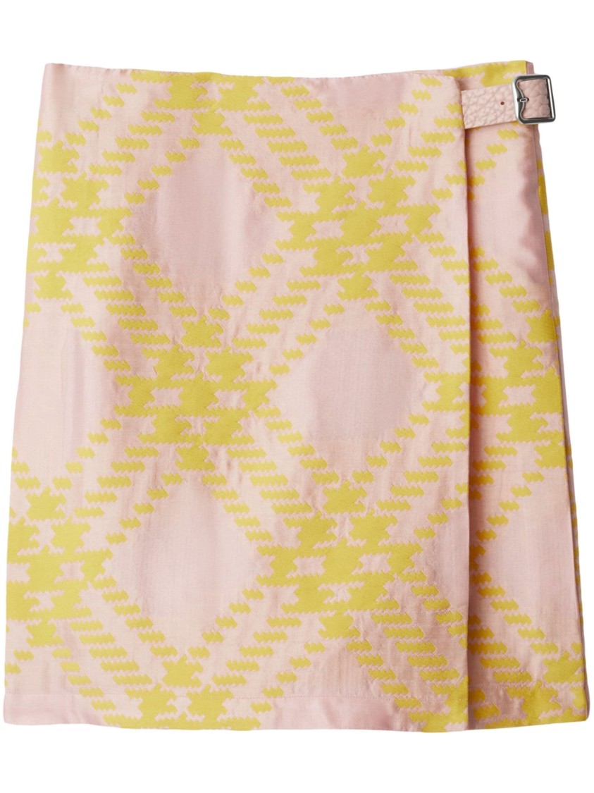 Burberry Check Jacquard Silk Cotton Kilt