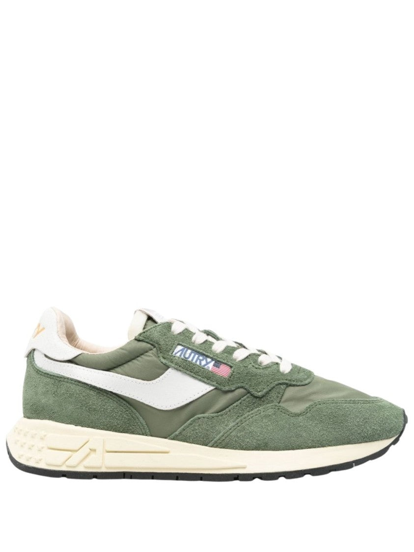 Autry Grass Green Suede Reelwind Lace-Up Sneakers