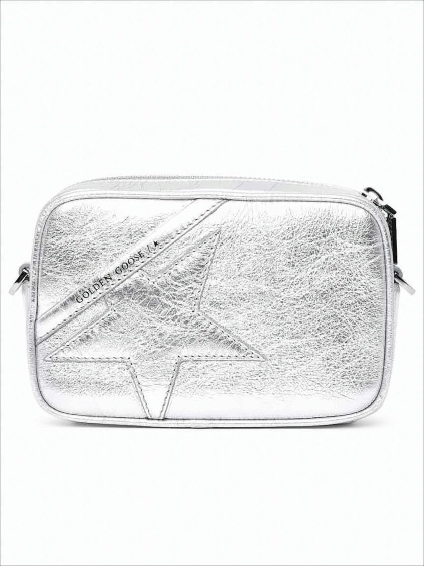 Golden Goose Textured Metallic Leather Shoulder Bag
