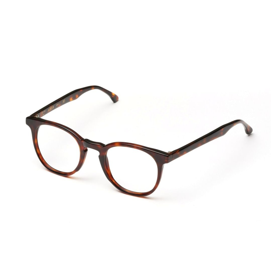 Kador Kuba Classic Round Tortoiseshell Eyeglasses With Keyhole Bridge