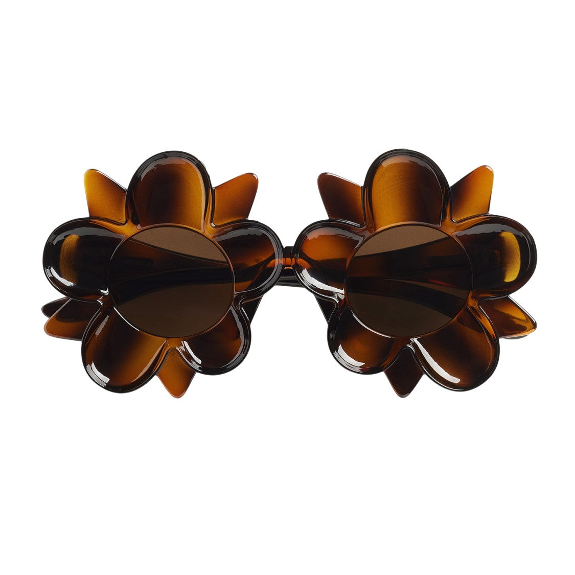 Bottega Veneta Bold Oversized Floral-Shaped Sunglasses With Tortoiseshell Frame