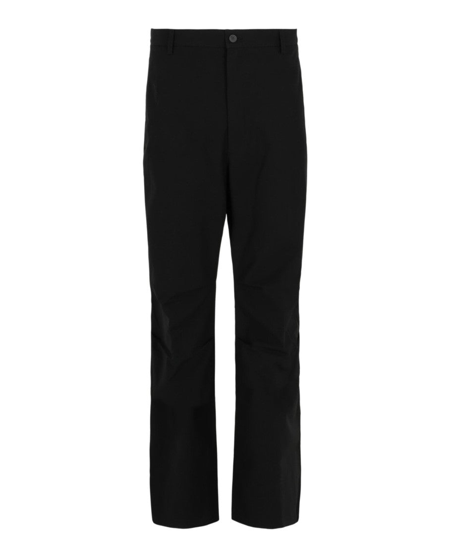 Ferragamo Mid-Rise Straight Leg Trousers With Double Pleat