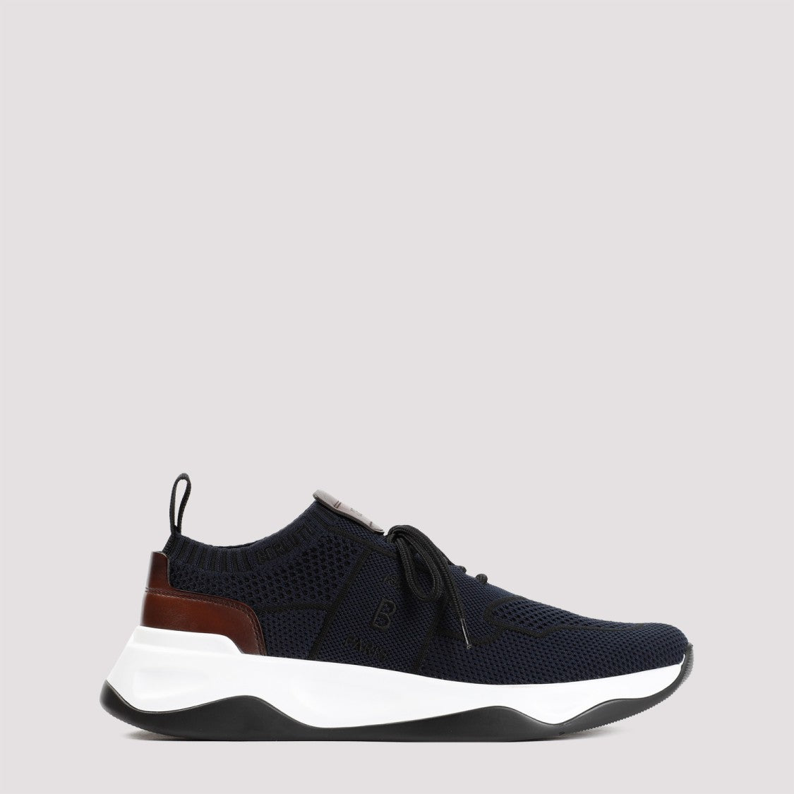 Berluti Breathable Navy Sneakers With Calf Leather Accents