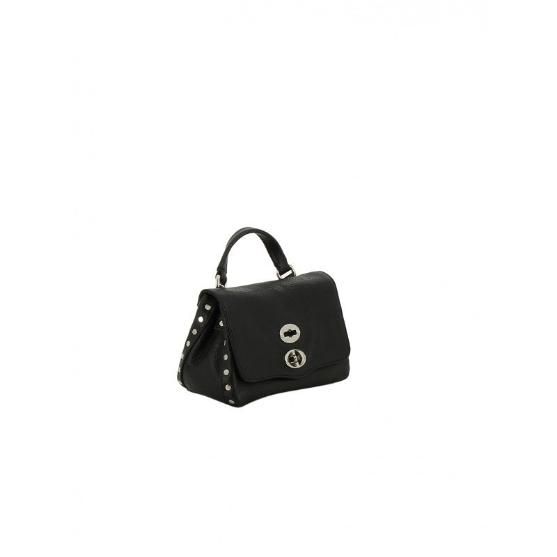 Zanellato Textured Leather Shoulder Bag With Turn-Lock Closure And Edgy Detailing