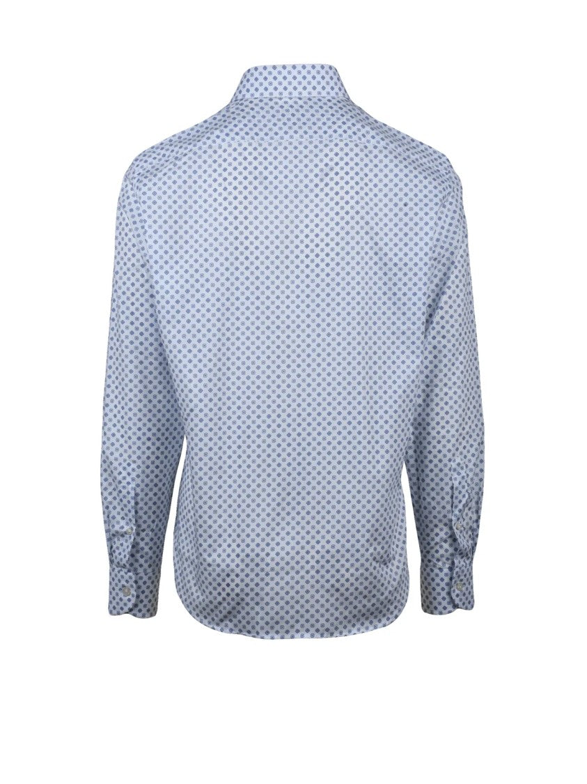 Sonrisa Fior Di Cotone Fior Di Cotone Shirt With Geometric Pattern And Classic Collar