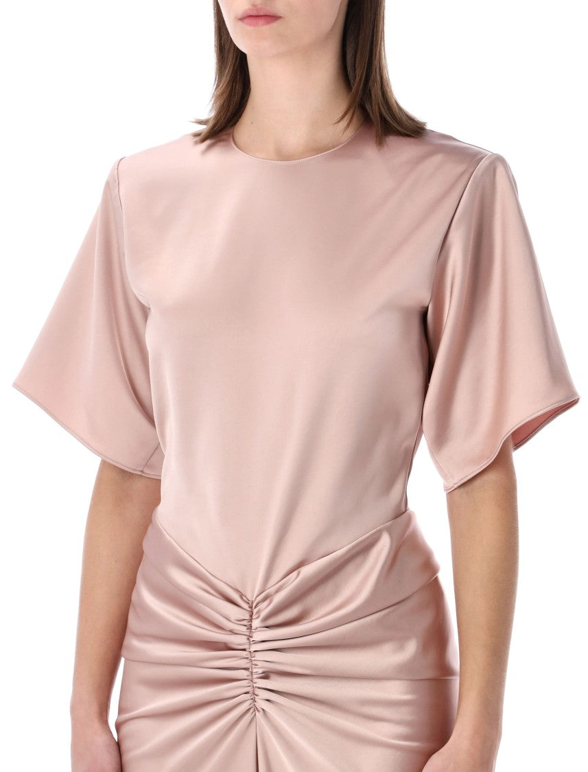 The Andamane Iris Satin Maxi Dress