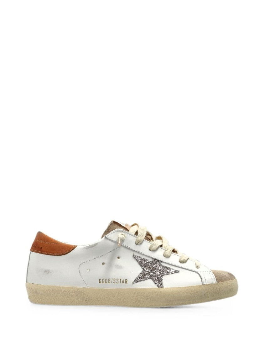 Golden Goose Superstar Glitter Star Leather Sneakers