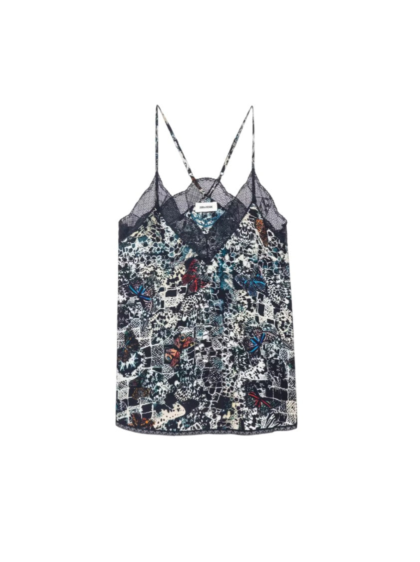 Zadig & Voltaire Sleeveless Top With Lace Trim