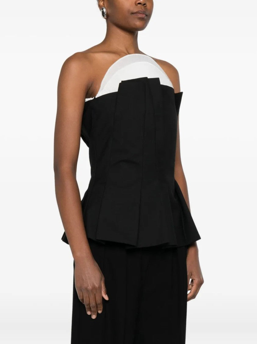 Róhe Pleated Bustier Top
