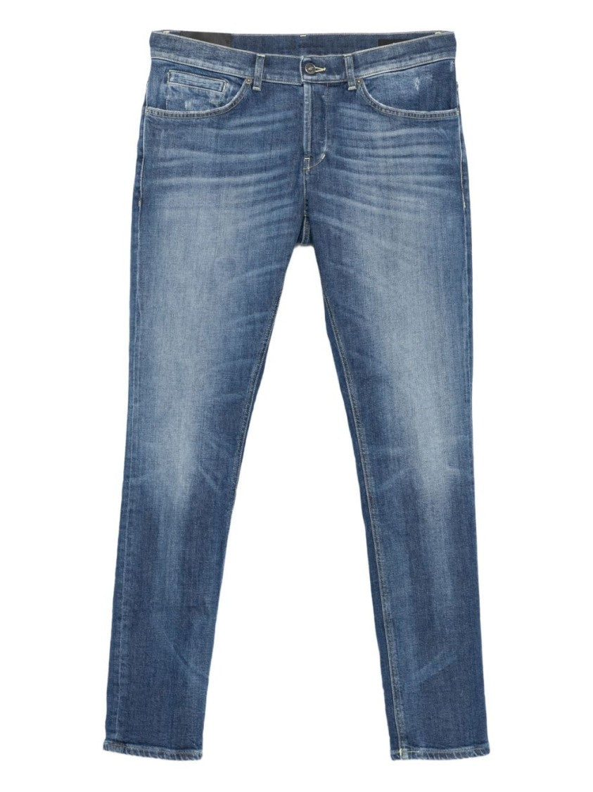 Dondup Straight-Leg Blue Jeans With Traditional Five-Pocket Styling