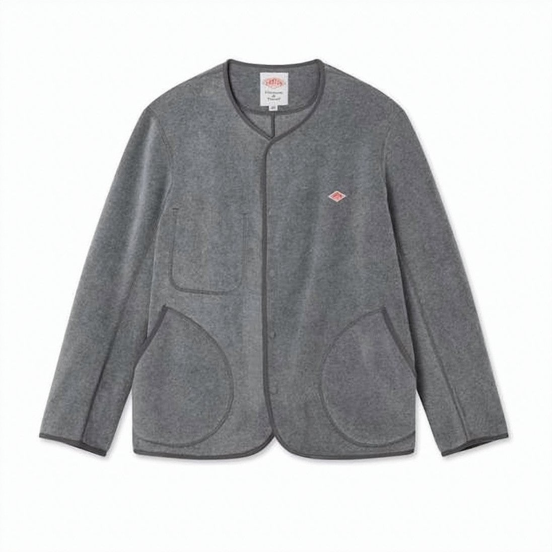 Danton Grey Jacket With Round Neckline And Subtle Detailing